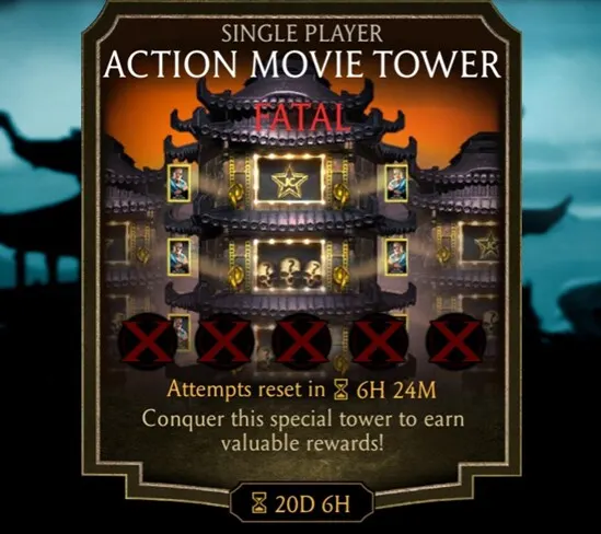 Action Movie Tower - Fatal challenge requirements - MKmobile Apr 2023